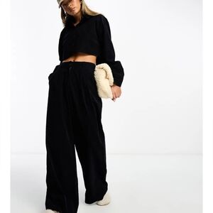 ASOS's Cord Set Crop Collar Shirt/ Wide Leg Pant